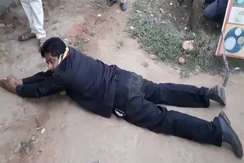 Chamarajanagara Sashtanga namaskara Protest