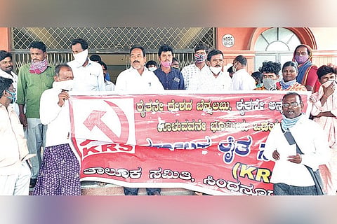 141020 Sindhanuru Karnataka Farmers Association Protest