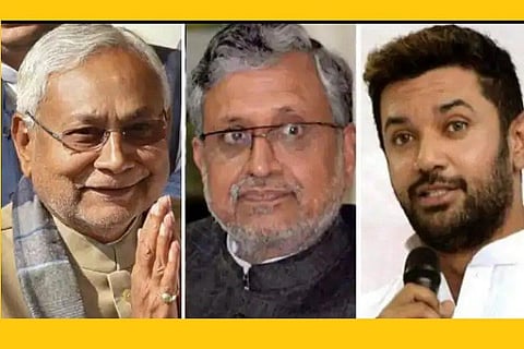 Nitish Sushil Modi and chirag paswan