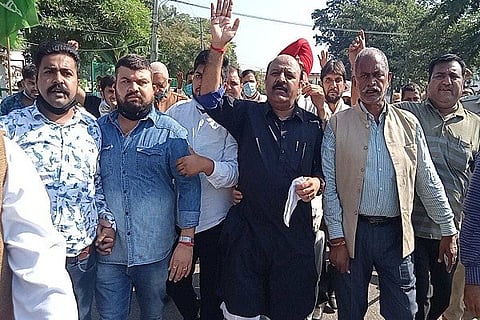 PDP-Jammu-Protest Surinder Choudhary