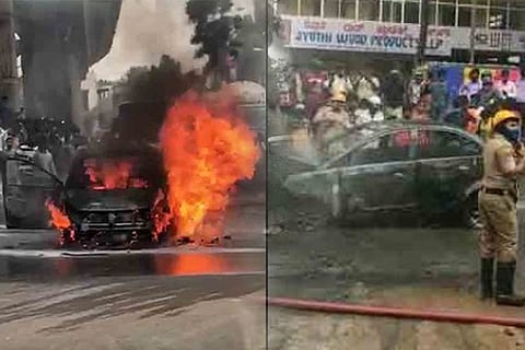 car fire