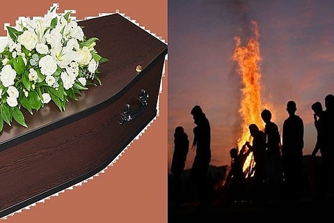 WOMAN-FUNERAL