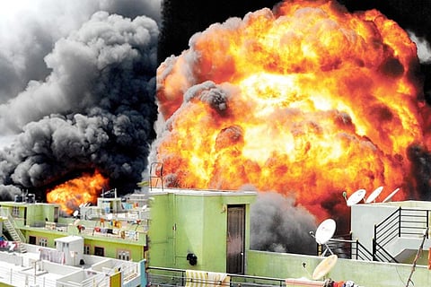 chemical-factory fire