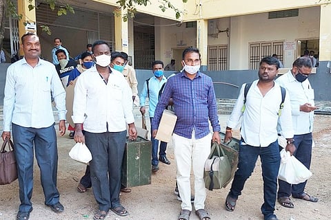 21122020 Raichur GP Election workers