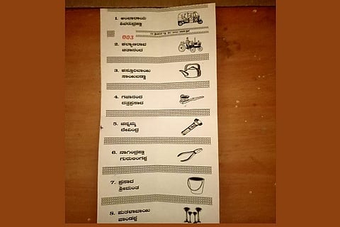 Kalaburagi GP Election ballot paper