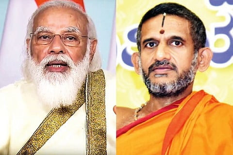 Narendra Modi-Sri Vishwa Prasanna Theertha Swamiji