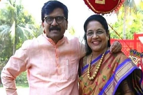 Sanjay Raut and his wife Varsha