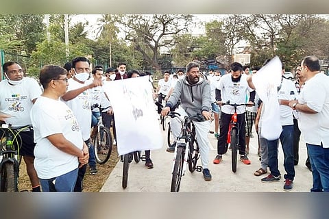 10012021 Bellary Minister Anand Singh Cyclothon-2021