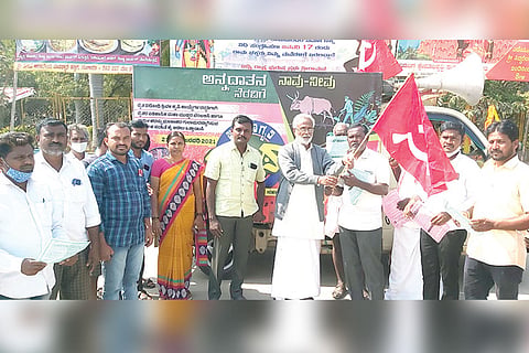 210121 Gangavati Farmers Awarness Jatha