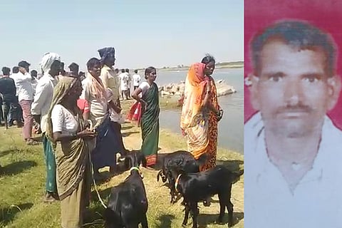 Crocodile, Sheep, KrishnaRiver