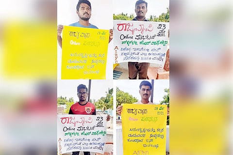 23052021 Koppal Online protest