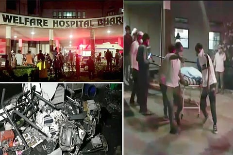 fire covid hospital