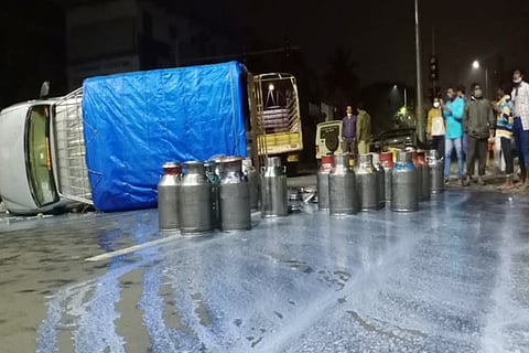 milk van accident