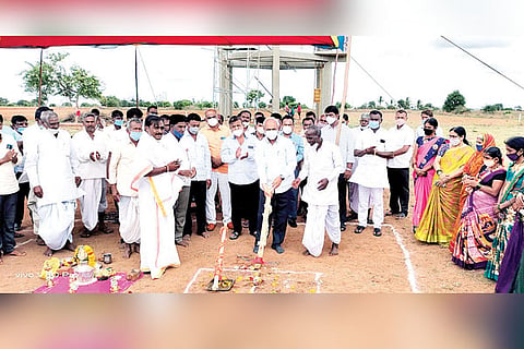 15062021 Yelburga MLA Halappa Achar construction pooja