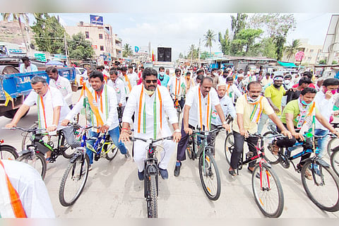 07072021 Koppal Congress Cycle Jatha
