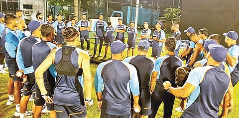 INDIAN TEAM IN SL PRACTICE for web