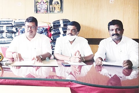 RAmanagara-Photo- 1 - Muralidar - Ramanagara Pradikara - President -Pressmeet--RMGM-1-7-2021