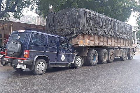 police jeep accident