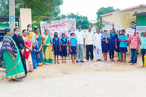 06092021 Devadurga School students welcome