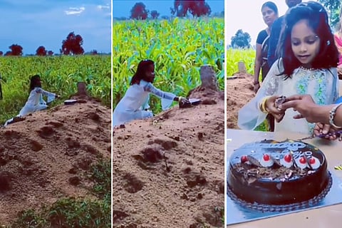 birth day in father grave