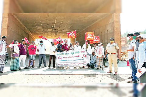 220122 Hospete Karnataka Farmers Association Protest