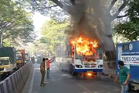 bmtc bus fire