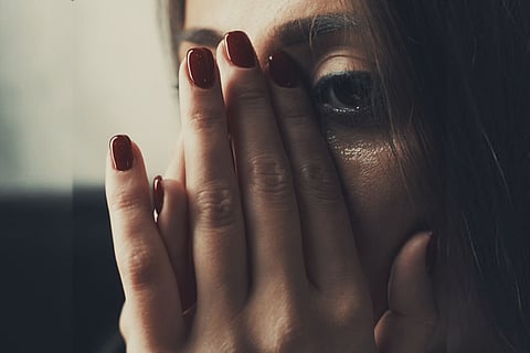 woman crying