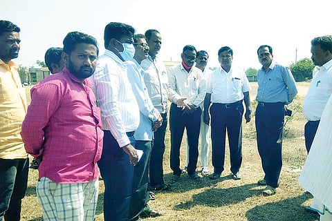 030222 hanumasagara Officers Team Visit for College place