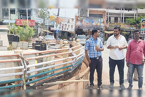 300422 Gangavati CMC Officers visit Gandhicowk