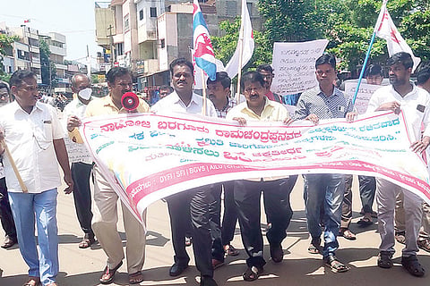 030622 Hosapete Protest aganist Rohith