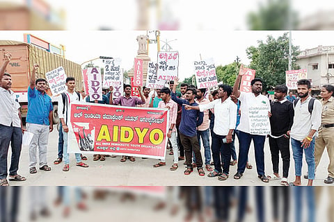 220622 Koppal AIDYO Protest Agnipath