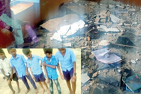 080722 Kavaluru Govt School Roof Fall