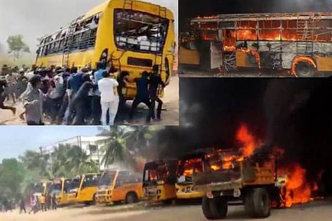 Protest over Class XII girl student dead near Chinnasalem turns violent