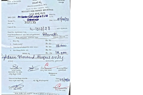 Chitradurga, bike rider, pay fine