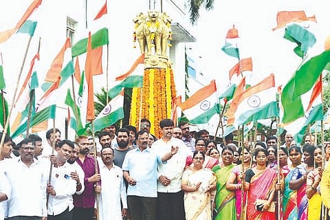 Davangere, Martyrs Memorial, Tiranga Yatra,