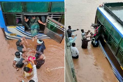 rain bus ramanagara
