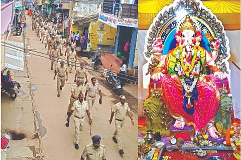 Malebennur, Police Path Sanchalana, Hindu Mahaganapati,