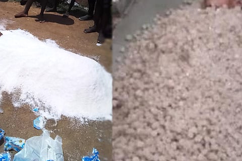 Salt heap