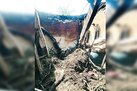 051022 Matturu Village Home Collapsed