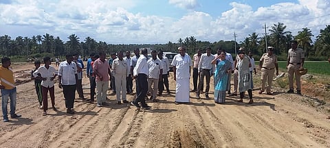 ಚತುಷ್ಪಥ ಹೆದ್ದಾರಿ ಕಾಮಗಾರಿ ಪ್ರಗತಿ ಪರಿಶೀಲನೆ