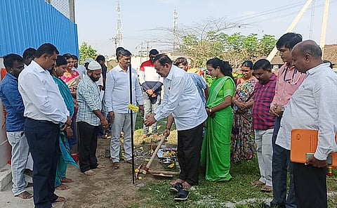 ಆಡಳಿತ ನಿರ್ವಹಣೆ ಕಟ್ಟಡ ಕಾಮಗಾರಿ ಭೂಮಿಪೂಜೆ