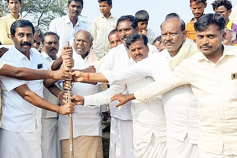 27112022 siraguppa mla somalingappa bhoomipuja