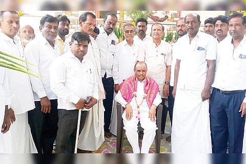 301122 Ex-MLA Honored by Vatagal Basaveshwara Temple Board