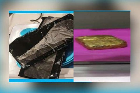 Customs officials arrested a passenger who was smuggling illegal gold hidden in underwear