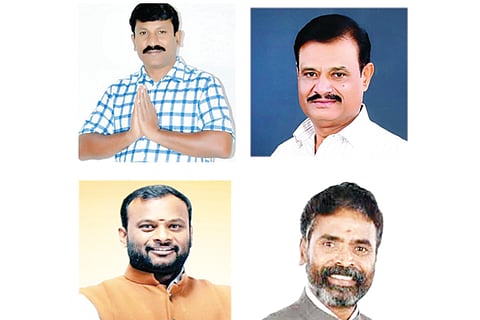 ಸಂಸದ ಮುನಿಸ್ವಾಮಿ, ಸಚಿವ ಮುನಿರತ್ನ, ಬಿಜೆಪಿ ಜಿಲ್ಲಾಧ್ಯಕ್ಷ ಡಾ.ವೇಣುಗೋಪಾಲ್​, ಬಿಜೆಪಿ ವಿವಿಧ ಪ್ರಕೋಷ್ಠಗಳ ರಾಜ್ಯ ಸಮಿತಿ ಸದಸ್ಯ ಹೂಡಿ ವಿಜಯಕುಮಾರ್​