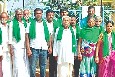 power line, relief, farmers, protest,