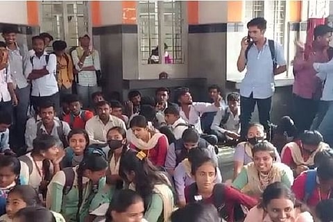 students protest
