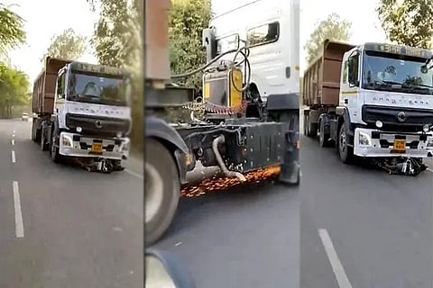 Truck Scooter Accident