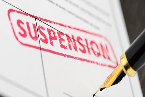 suspended