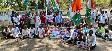 ಅಗತ್ಯ ವಸ್ತುಗಳ ಬೆಲೆ ಏರಿಕೆ ಖಂಡಿಸಿ ಕಾಂಗ್ರೆಸ್ ಪ್ರತಿಭಟನೆ